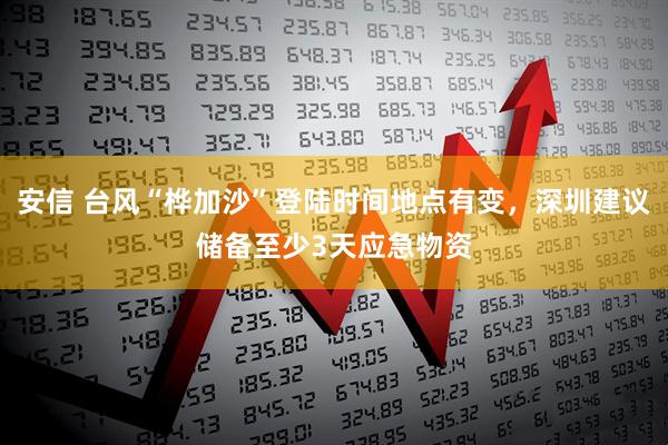 安信 台风“桦加沙”登陆时间地点有变，深圳建议储备至少3天应急物资